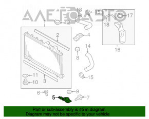 Suportul radiatorului dreapta jos pentru Subaru XV Crosstrek 13-17