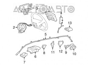 Подушка безопасности airbag в руль водительская Toyota Sienna 04-10