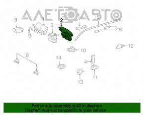 Airbag-ul de siguranță în volan pentru șoferul Lexus GX470 03-09 negru.