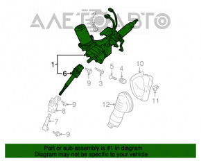 Coloana de direcție cu asistență electrică pentru Toyota Prius 2004-2009