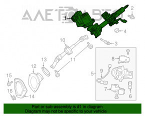 Volanul electric asistat Toyota Sienna 11-13 fără start/stop