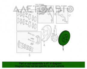 Placă de frână față stânga Acura MDX 07-13