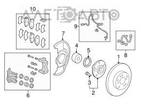 Placă de frână față stânga Honda CRV 12-16