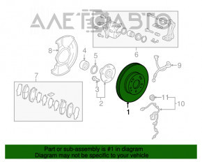 Placă de frână față dreapta Honda HR-V 16-22 290/25mm