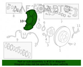 Capac disc de frână față stânga Honda Civic X FC 16-21