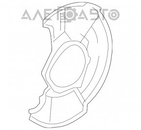 Кожух тормозного диска передний правый Honda Civic X FC 16-21