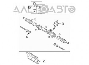 Bară de direcție dreapta Lexus ES300 ES330 01-06 nouă, neoriginală 555.