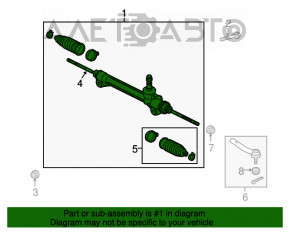 Рейка рулевая Lexus RX350 RX450h 10-15