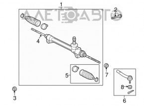 Рейка рулевая Lexus RX350 RX450h 10-15