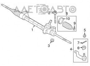 Рейка рулевая Toyota Rav4 13-18 hybrid
