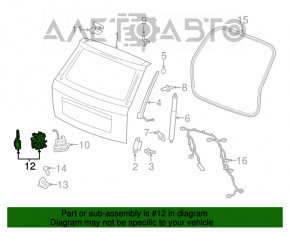 Blocarea portbagajului Jeep Grand Cherokee WK2 11-13