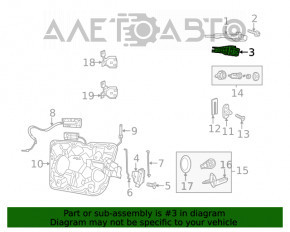 Mecanismul manetei ușii din spate stânga Jeep Grand Cherokee WK2 11-21