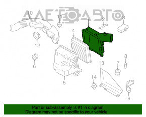 Corpul filtrului de aer partea superioară Subaru XV Crosstrek 13-17 nou OEM original