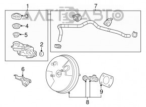 Cilindrul principal de frână cu rezervor Honda CRV 12-16