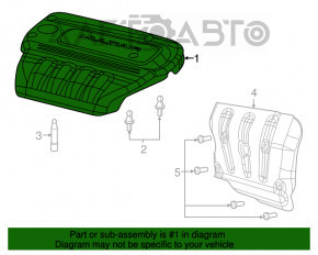 Накладка двигателя Chrysler 200 15-17 2.4