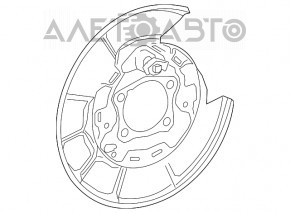 Кожух тормозного диска задний правый Toyota Camry v70 18-24