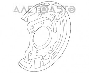 Capacul discului de frână din spate dreapta pentru Toyota Sienna 11-20 cu mecanism de frână de mână.