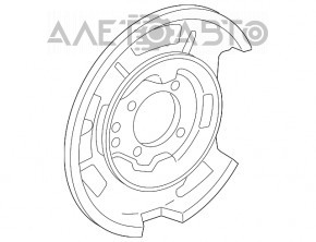 Capacul discului de frână din spate dreapta pentru Lexus GS300 GS350 GS430 GS450h 06-11.