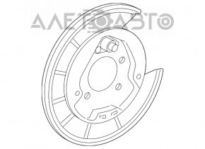 Capacul discului de frână din spate stânga Toyota Rav4 13-18