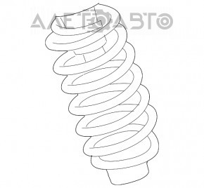 Arcul elicoidal spate stânga pentru Dodge Grand Caravan 11-20