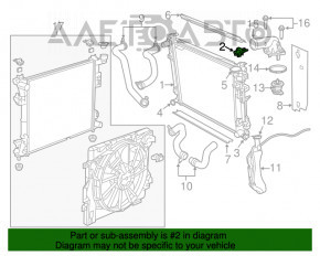 Suportul radiatorului de răcire a apei stânga sus Dodge Grand Caravan 11-20