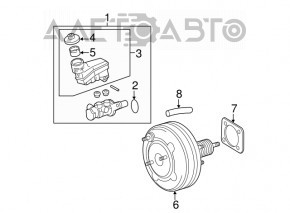 Cilindrul principal de frână cu rezervor Toyota Camry v40