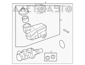 Главный тормозной цилиндр с бачком Lexus ES350 13-18