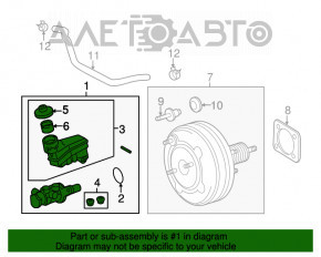 Главный тормозной цилиндр с бачком Lexus ES350 13-18
