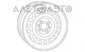 Roata de 15 inch pentru Fiat 500, modelul 12-19, din metal