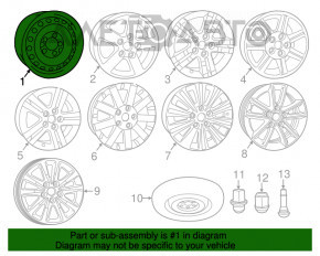 Roată de 17 inci pentru Dodge Journey 11 - jantă din metal