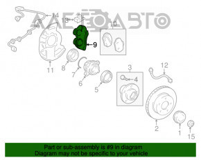 Suportul frontal stânga pentru Lexus GX470 03-09, cu 4 pistoane