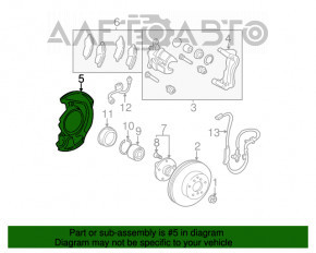 Capacul discului de frână din față dreapta Toyota Camry v30 2.4