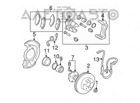 Capacul discului de frână din față dreapta Toyota Camry v30 2.4