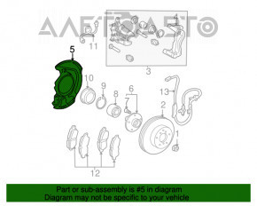 Capacul discului de frână din față dreapta Toyota Sienna 04-10