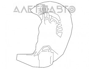 Кожух тормозного диска передний правый Lexus RX350 RX450h 16-22