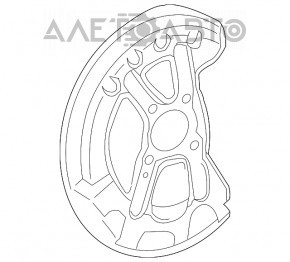 Кожух тормозного диска передний левый Lexus IS 14-20 RWD
