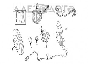 Senzor ABS frontal stânga Dodge Challenger 09-