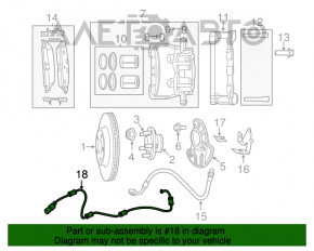 Senzorul ABS frontal stânga Chrysler 300 11- AWD