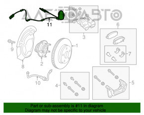 Senzorul ABS spate stânga pentru Jeep Cherokee KL 14-18 FWD off road