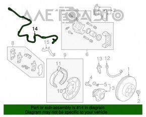 Senzor ABS spate stânga Nissan Rogue 14-20 FWD