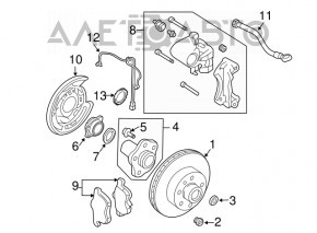 Senzor ABS spate Nissan 350z, pereche, 49072523