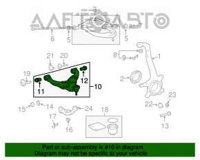 Maneta inferioară din față dreapta pentru Lexus GX470 03-09, nouă, originală OEM.