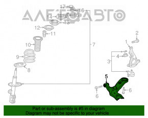 Maneta inferioară frontală stângă Toyota Prius V 12-17 nouă OEM originală