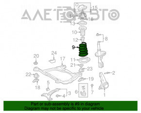 Arcul de suspensie frontal stânga pentru Lexus ES300 ES330