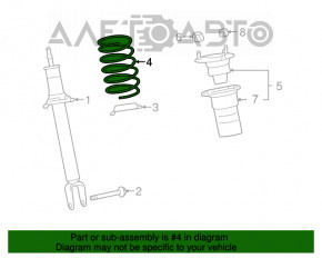 Arcul de suspensie față stânga pentru Lexus LS460 07-12 rwd