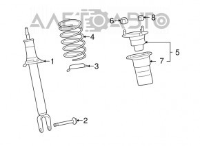 Arcul de suspensie față stânga pentru Lexus LS460 07-12 rwd