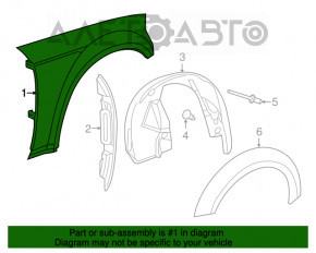 Aripa dreapta fata Dodge Challenger 09-