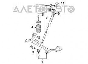 Arc spate stânga Toyota Sienna 11-14 FWD