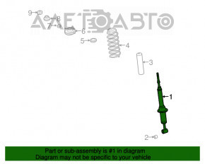 Стойка амортизатора в сборе передняя левая Lexus GX470 03-09