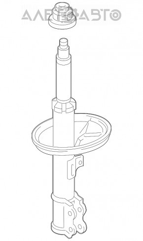 Стойка амортизатора в сборе передняя правая Toyota Prius 30 10-15